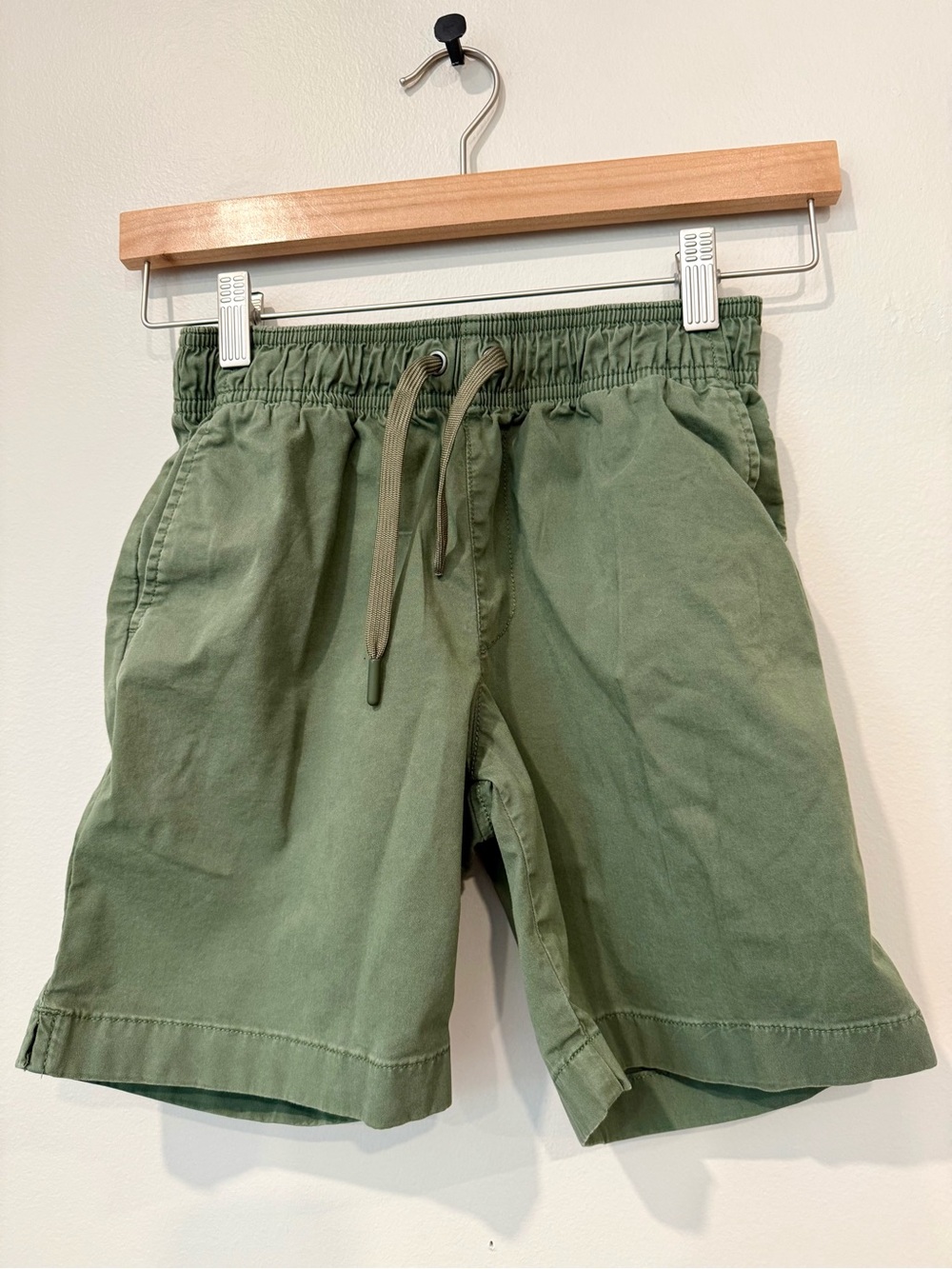 Crewcuts Olive Green Cotton Drawstring Shorts